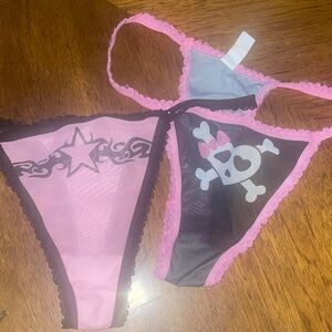 Pink and Black Skull panties
